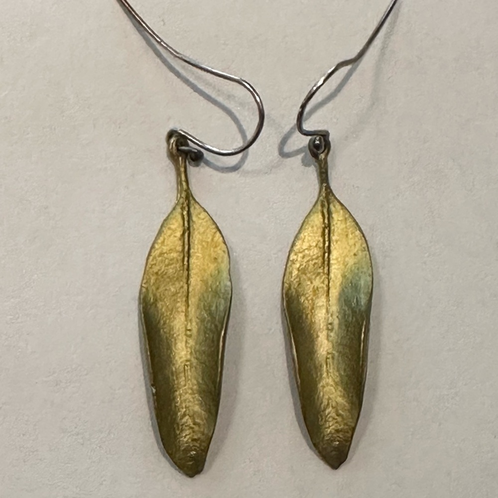 Michael Michaud Eucalyptus Long Leaf Earrings